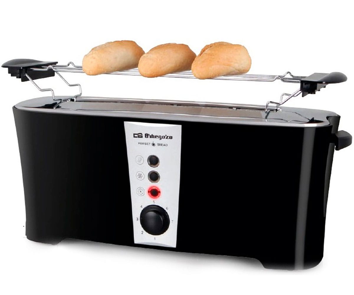 Orbegozo TO6050 Black / Tostador de pan para 1 rebanada larga