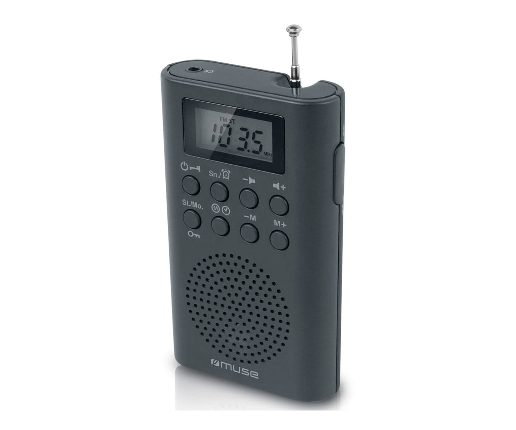 Muse M-03 R Negro / Radio despertador portátil