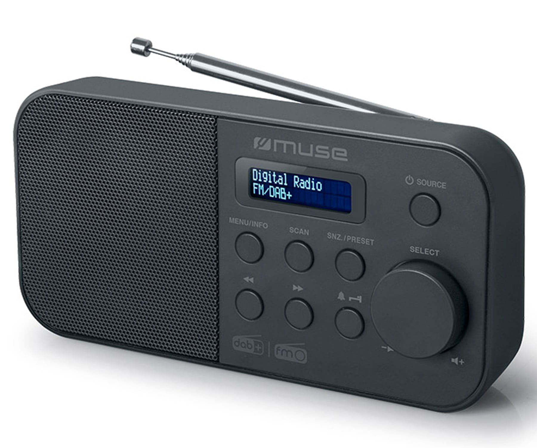 Muse M-109 DB Negro / Radio despertador portátil
