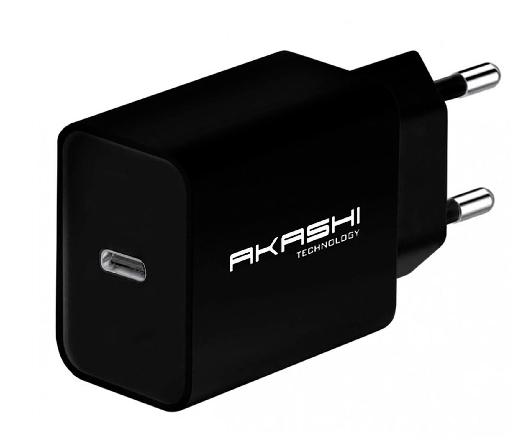AKASHI ALTACPD20BLK / Cargador de red eléctrica USB-C 20W