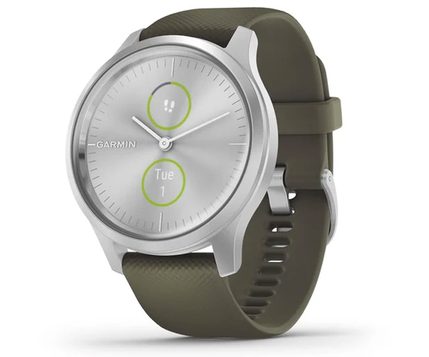 GARMIN vívomove Style Silver + Green / Smartwatch 42mm