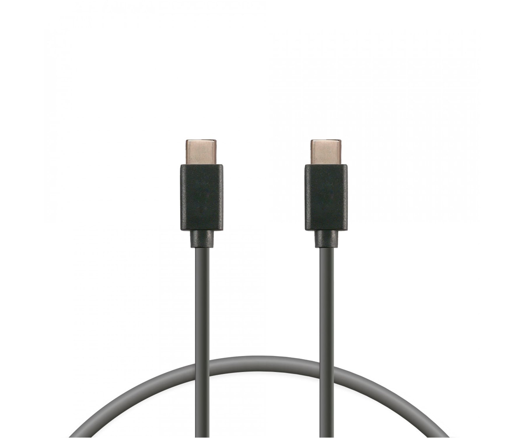 AKASHI 2 en 1 negro / Cable USB-C (M) a USB-A (M) + USB-C (M) 1m