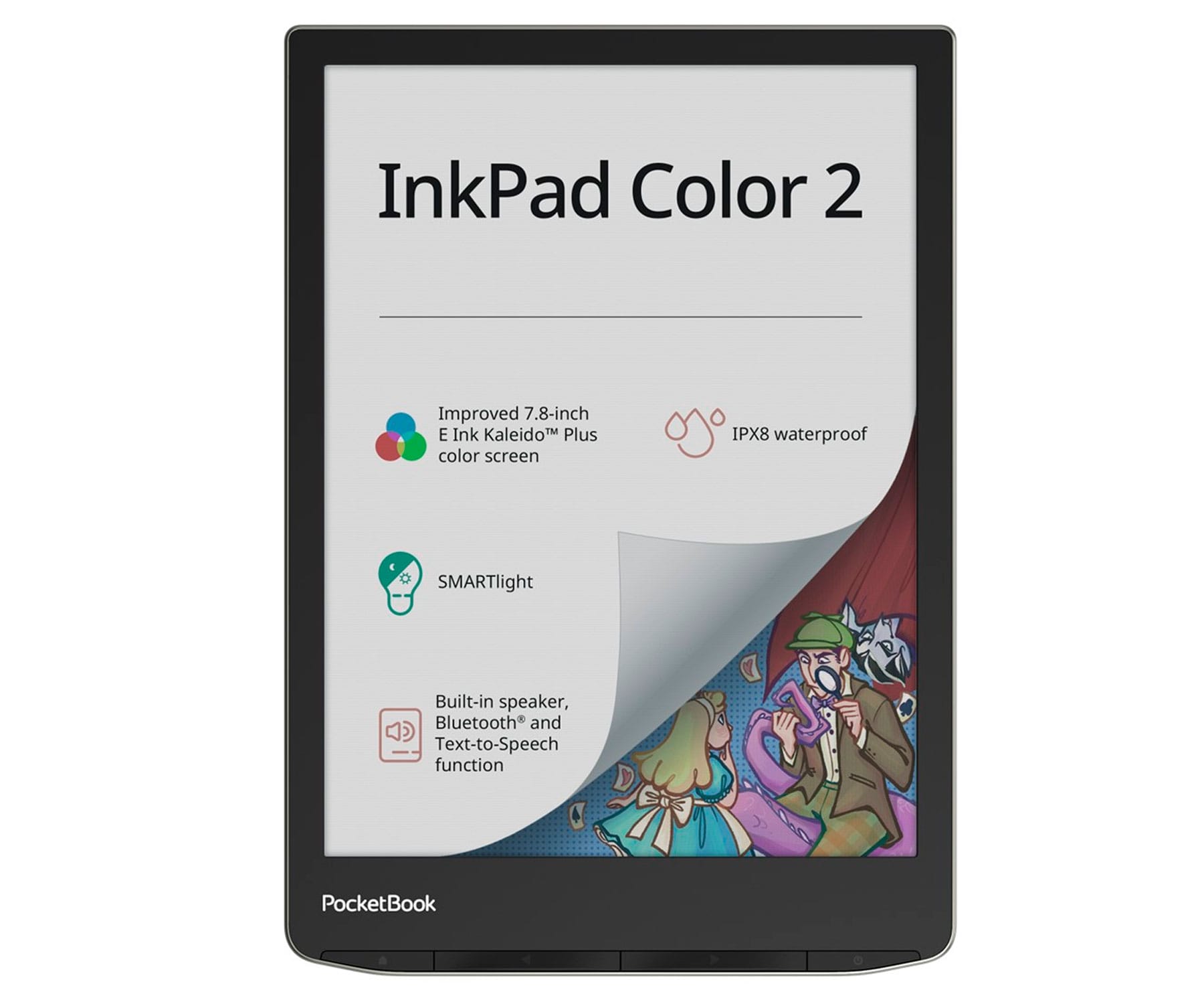 PocketBook InkPad Color 2 Silver Moon/ Lector de libros electrónicos 7.8" 32GB