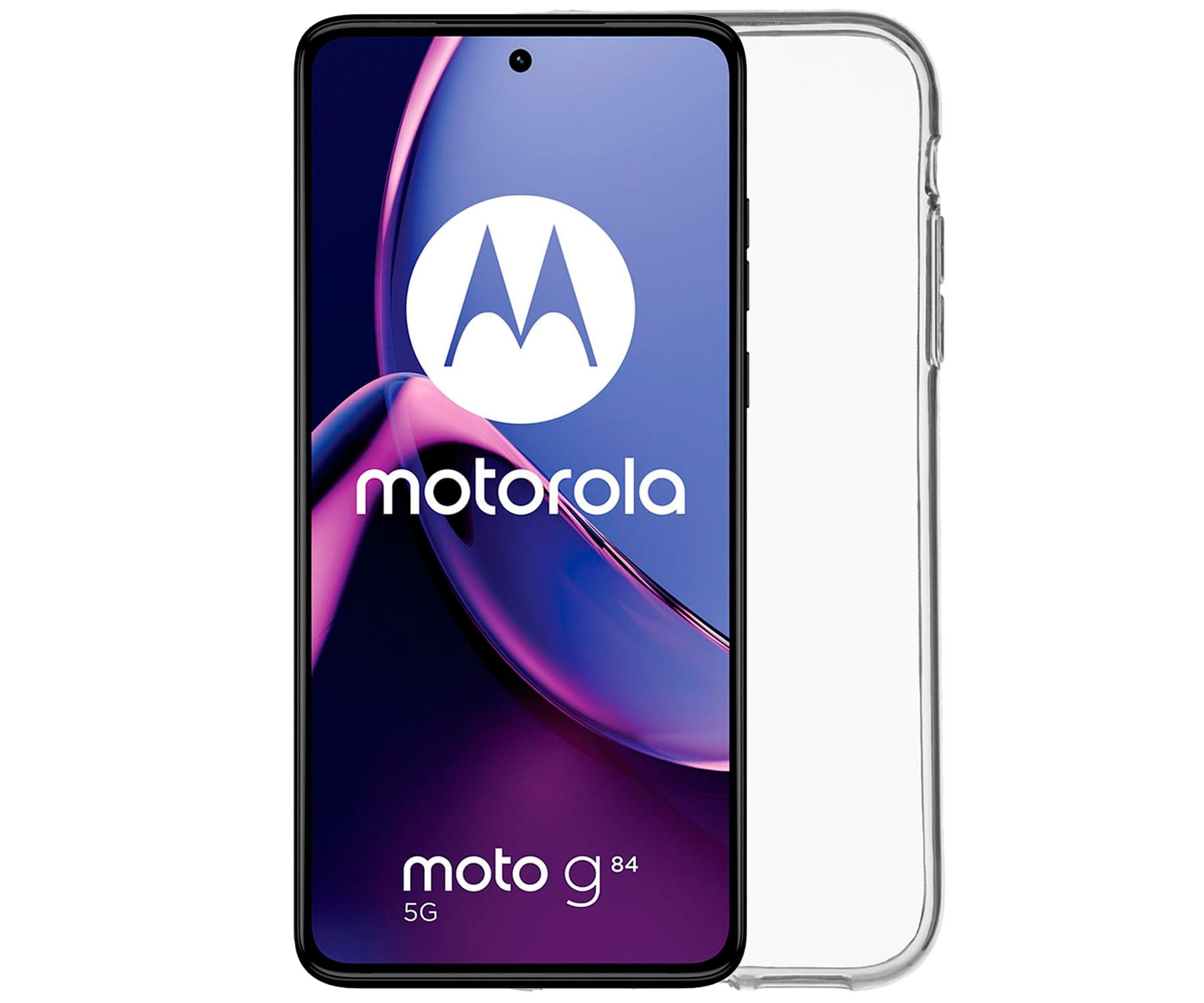 JC trasera de silicona transparente / Motorola moto G84