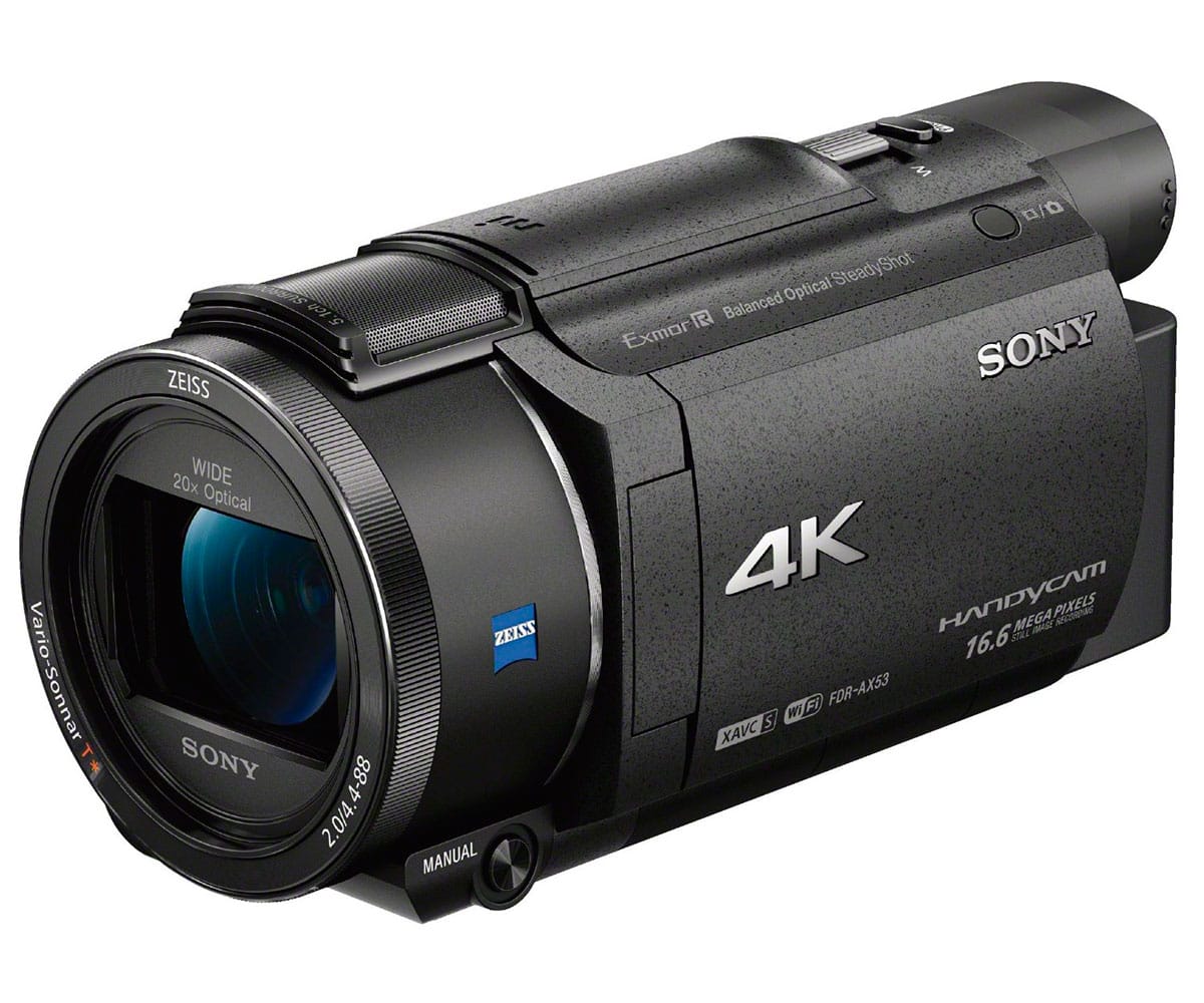 SONY FDRAX53B / Videocámara de alta definición UHD 4K con zoom 20x y sonido 5.1