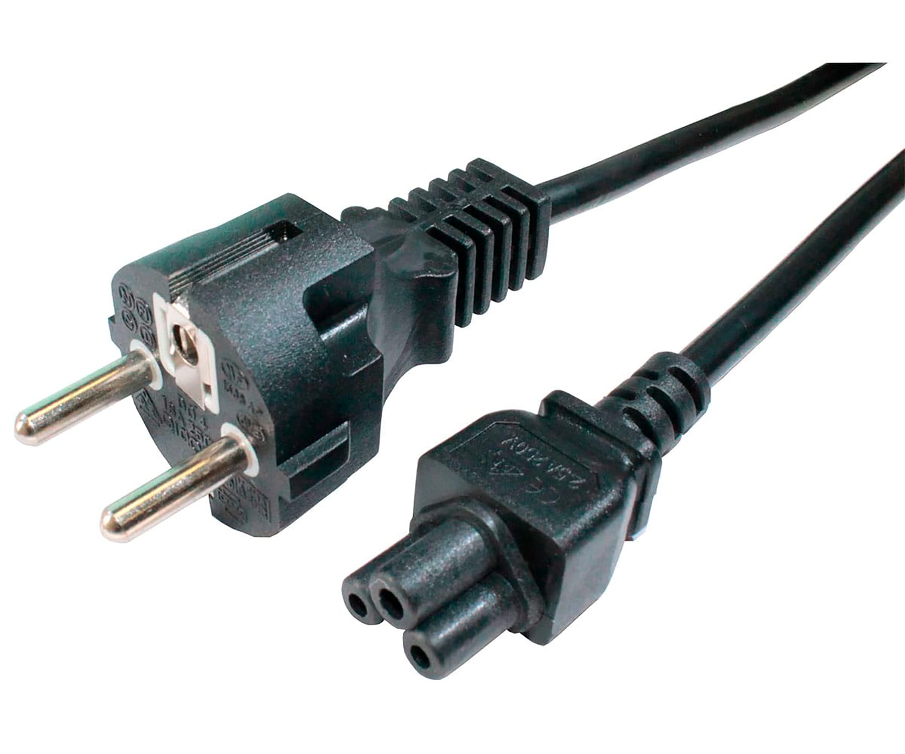 DCU 391005 Negro / Cable Schuko (M) a Trébol (H) 1.5m