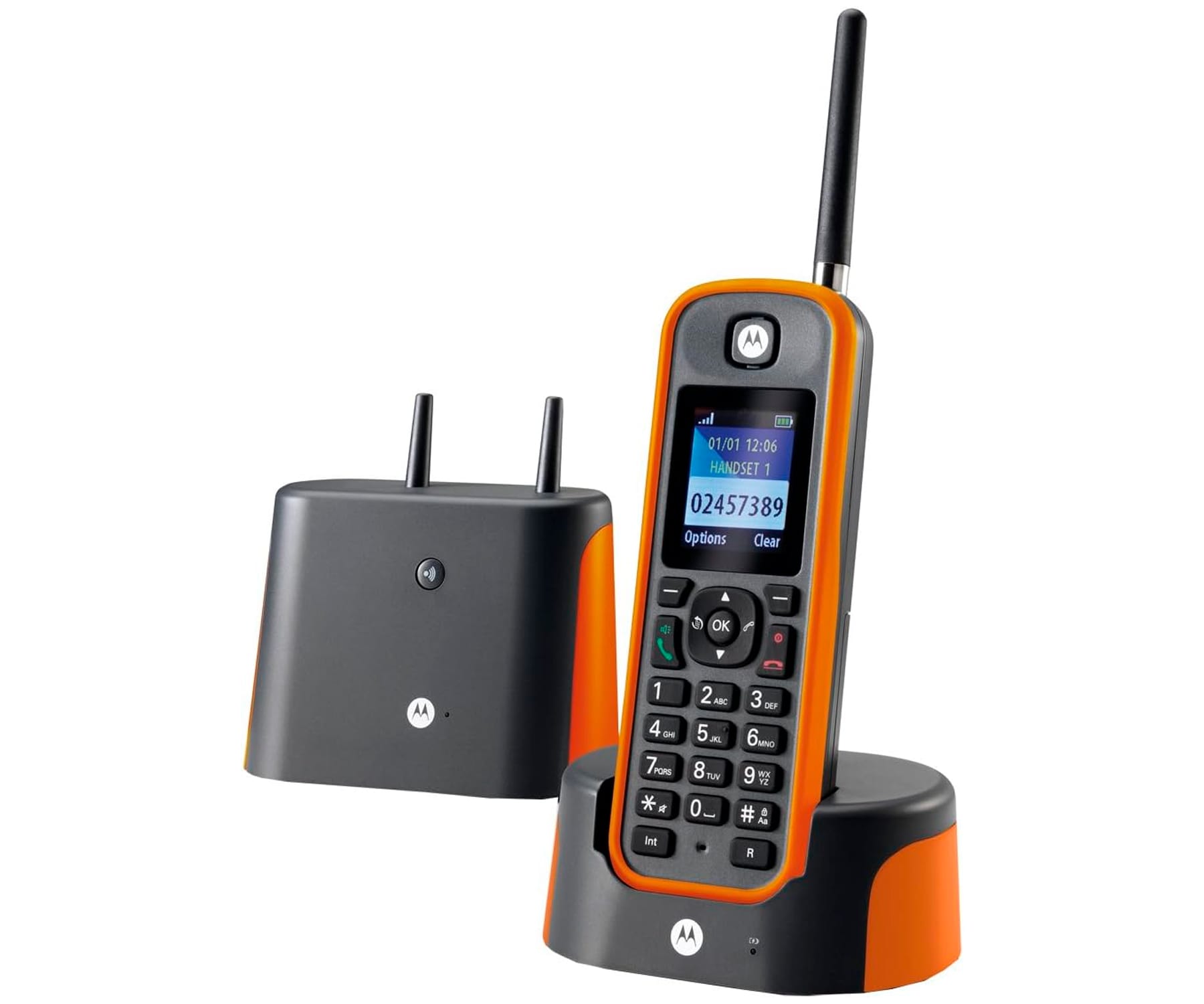 Motorola O201 Naranja / Teléfono inalámbrico
