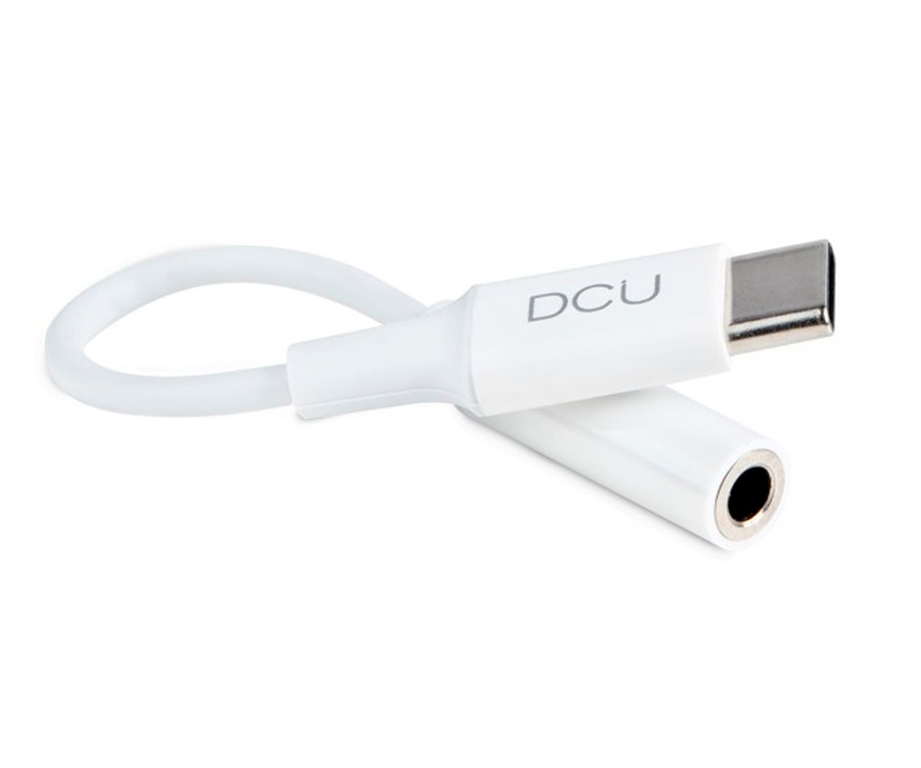 DCU 30402035 Blanco / Cable USB-C (M) Jack 3.5 (H) 10cm