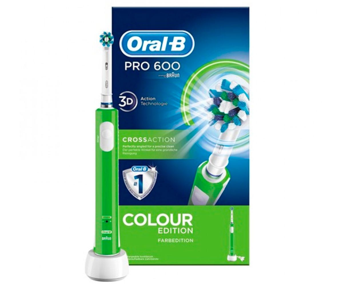 BRAUN Oral-B Pro 600 Crossaction Verde / Cepillo de dientes eléctrico