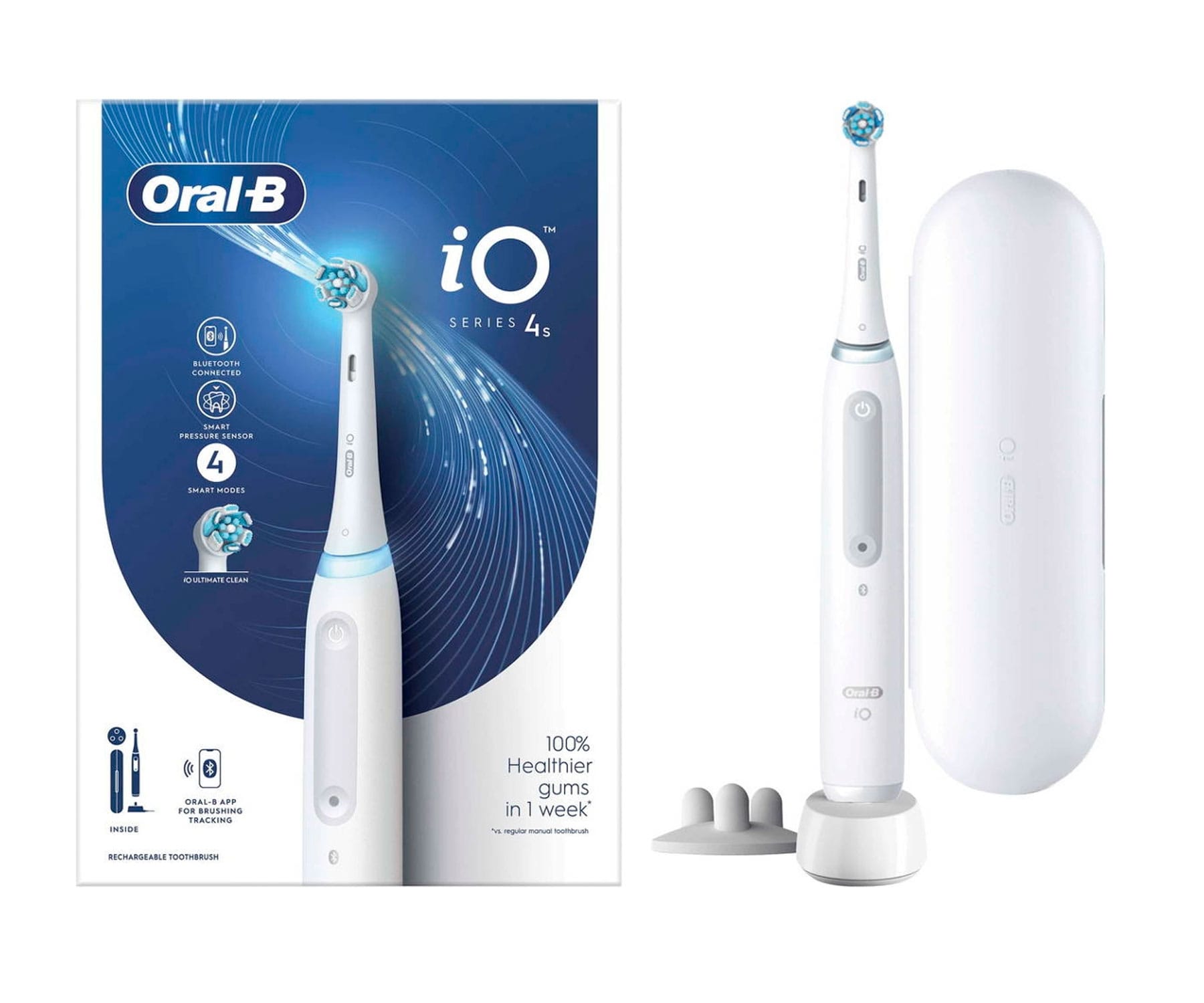 Braun Oral-B IO 4s Blanco + Estuche /  Cepillo de dientes eléctrico recargable