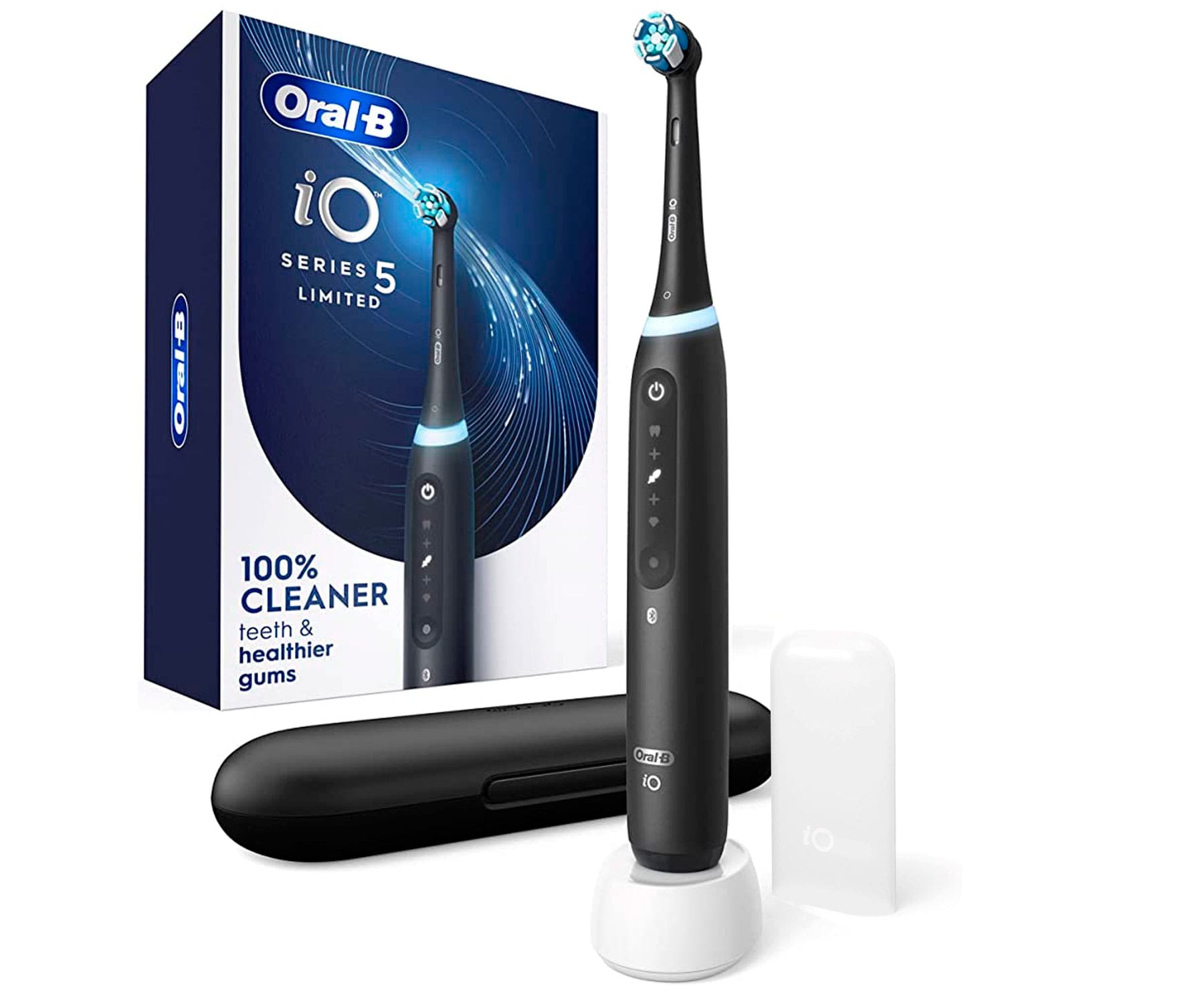 Braun Oral-B IO5 Negro + Estuche /  Cepillo de dientes eléctrico recargable / Inteligencia artificial