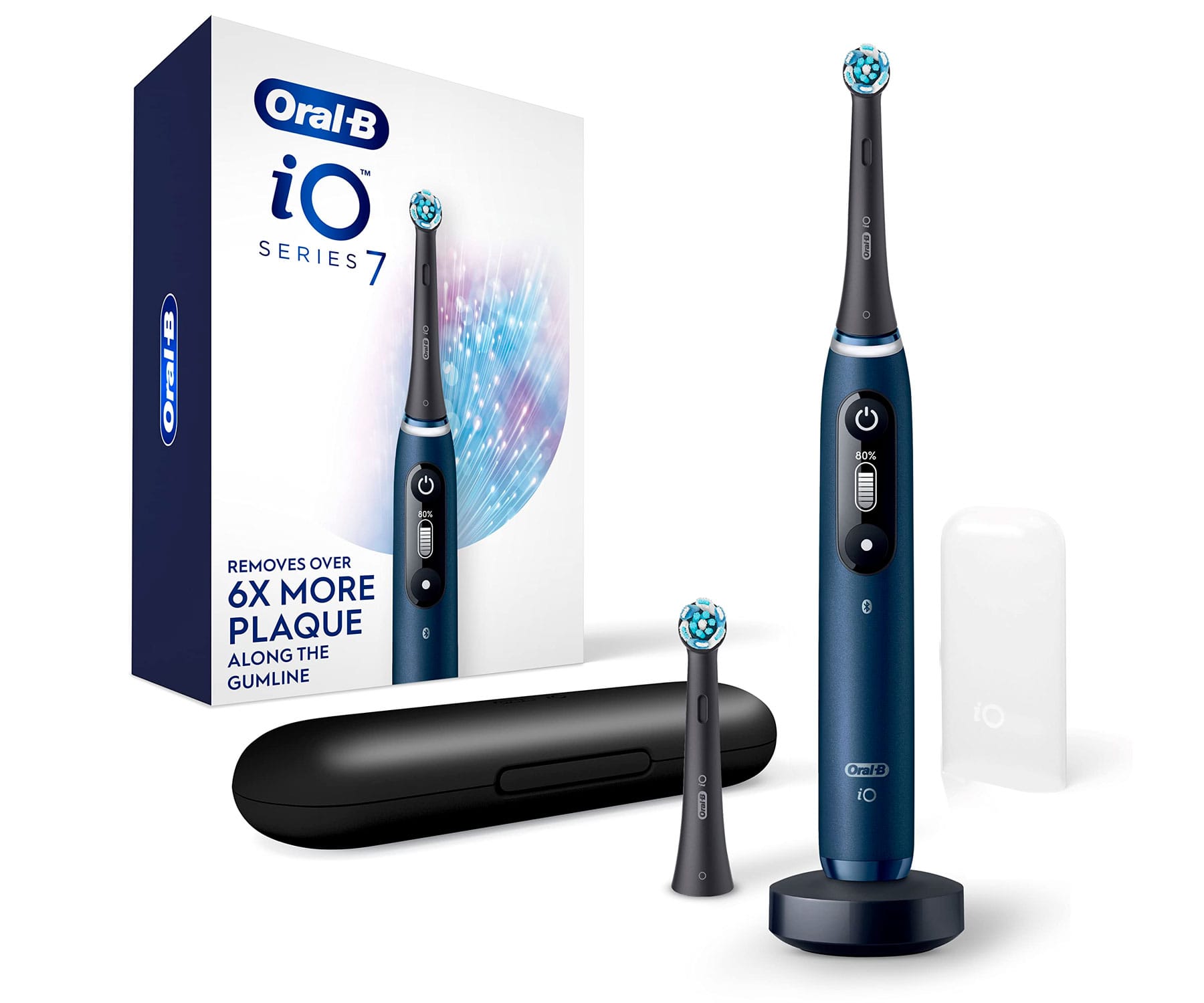 BRAUN Oral-B IO7 Blue / Cepillo de dientes eléctrico + estuche + 2 recambios