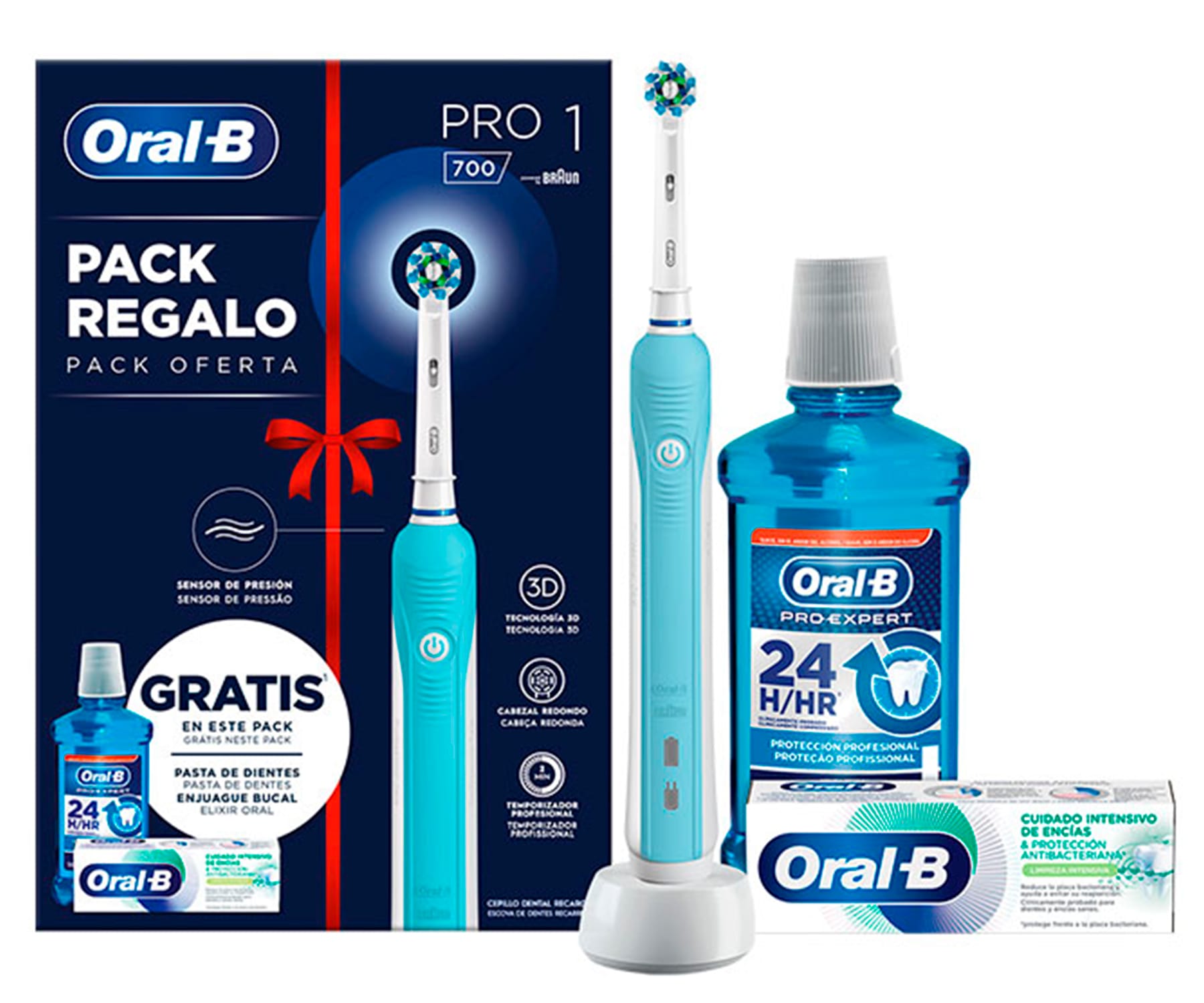 BRAUN ORAL-B Pro 1 700 /  Cepillo de dientes eléctrico recargable