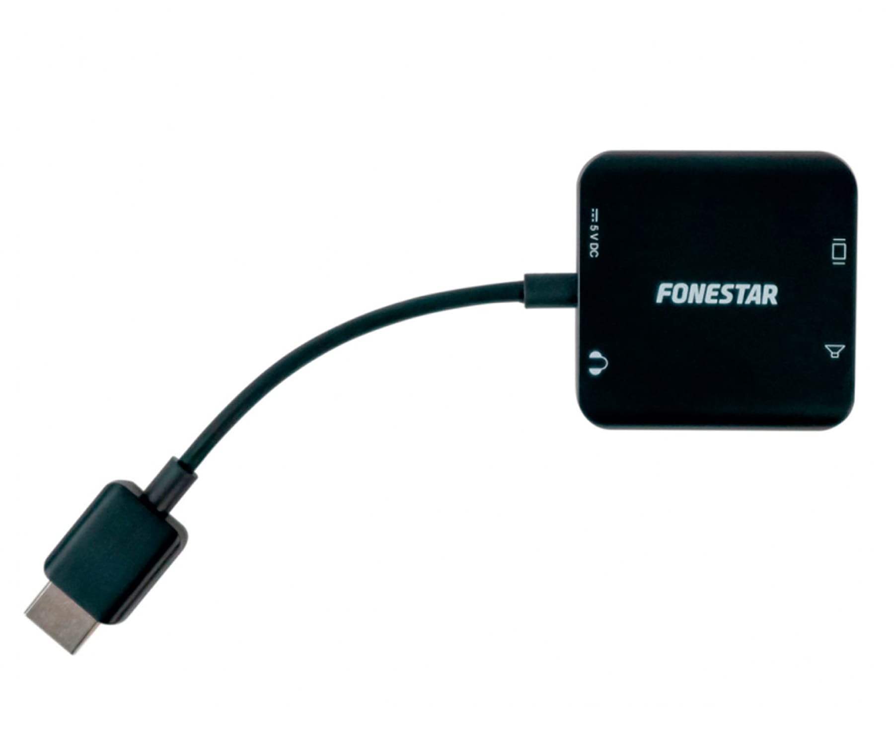 FONESTAR FO-442HA Negro / Adaptador jack 3.5 y óptico (H) a HDMI (M) 10 cm