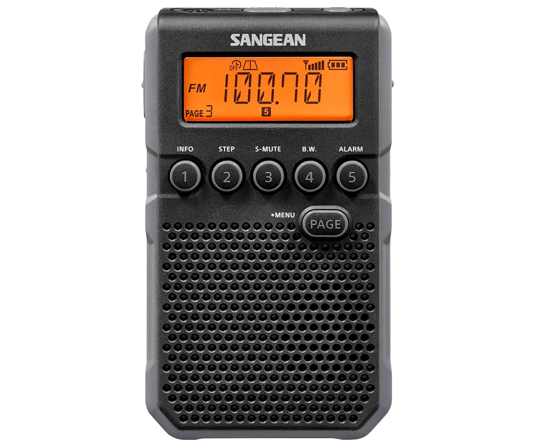 SANGEAN DPR-65 NEGRO RADIO DIGITAL PORTÁTIL FM CON RDS Y DAB+ PANTALLA LCD BATERÍA  RECARGABLE