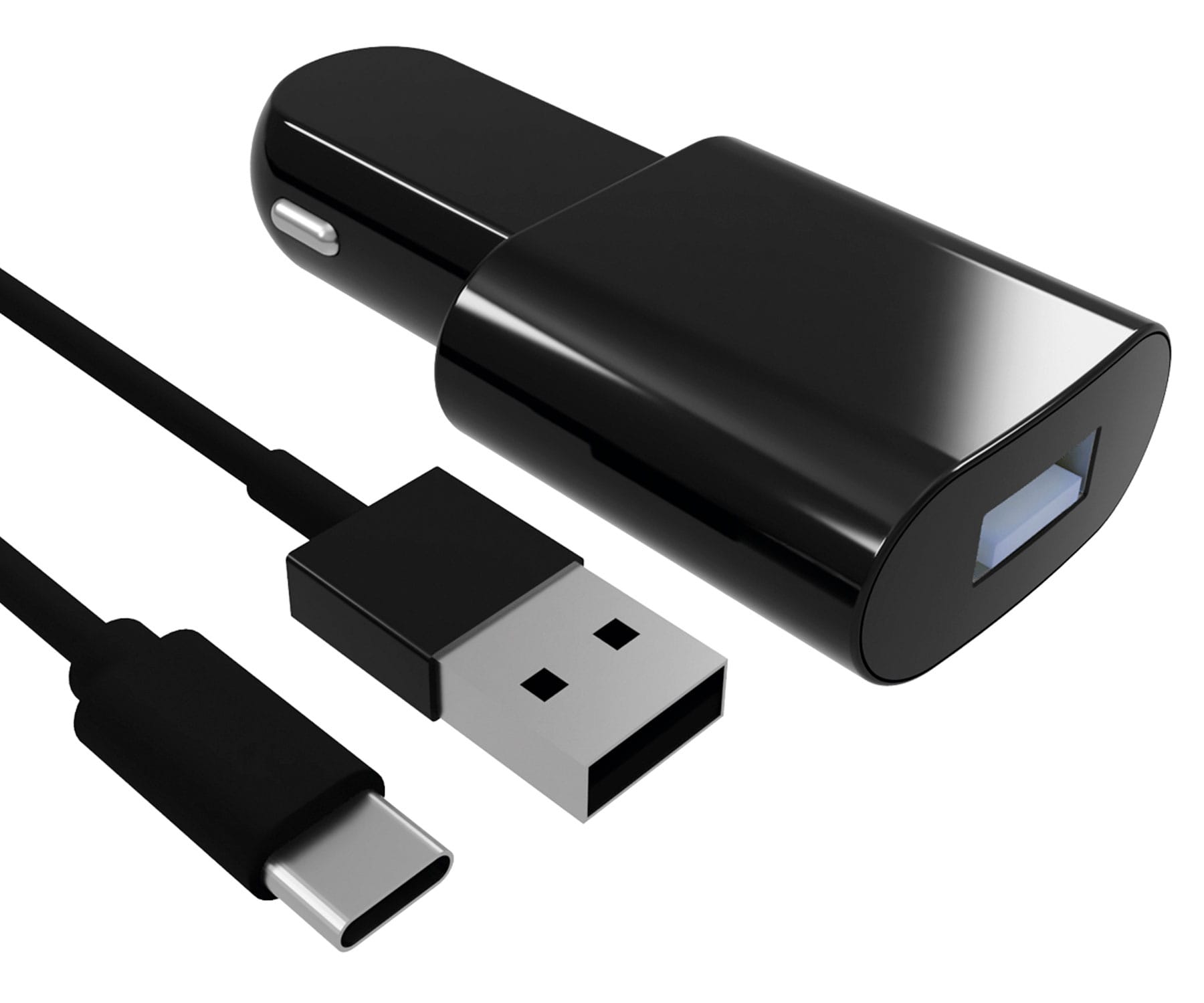 CONTACT LCCRC02 / Cargador de vehículo USB-A + Cable USB-C 1 metro
