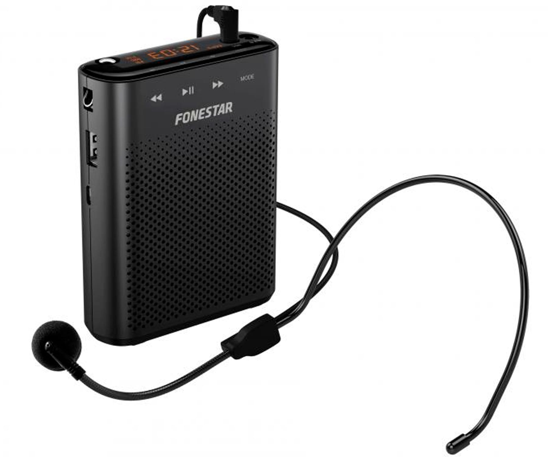 FONESTAR ALTA-VOZ-30 Black / Amplificador portátil para cintura con micrófono