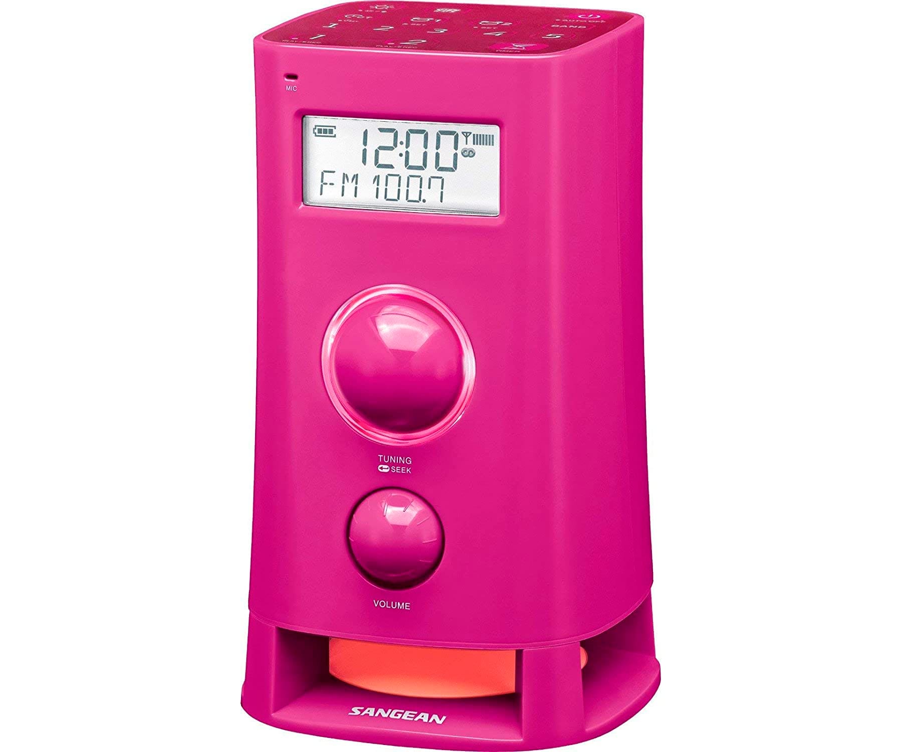 Sangean K-200 Rosa / Radio despertador de estantería