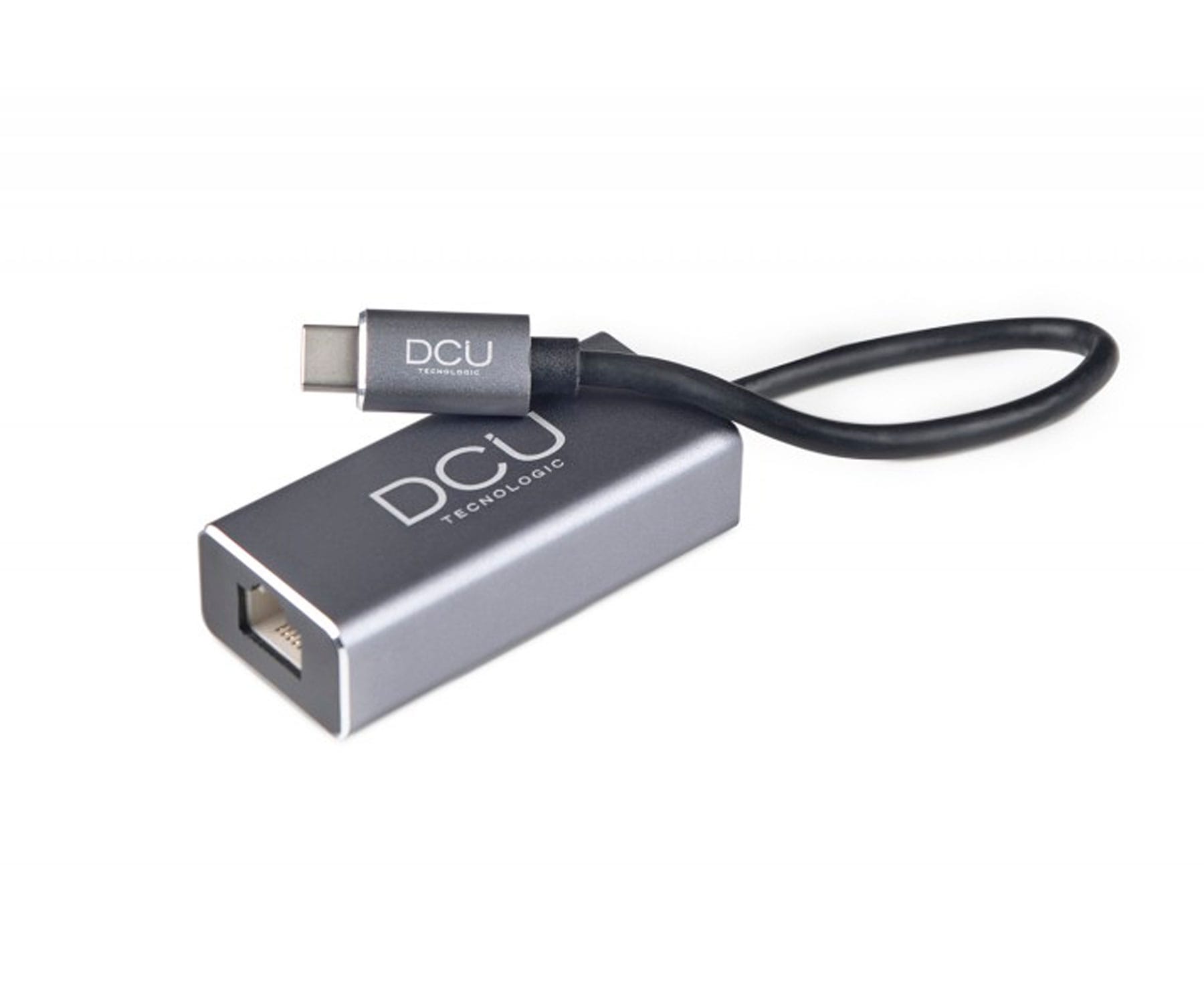 DCU 391167 Plata / Adaptador USB-C (M) a ethernet (H) 20cm