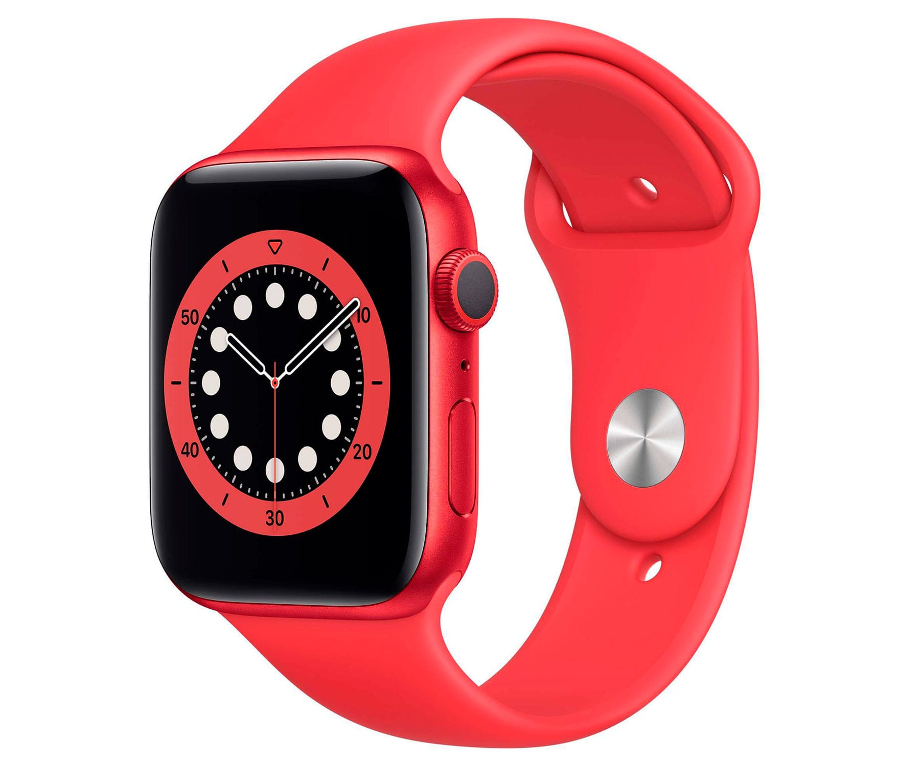 Apple Watch Series 6 /GPS+LTE/40mm/Caja de aluminio roja - Correa deportiva roja/App Oxígeno en Sangre/App ECG