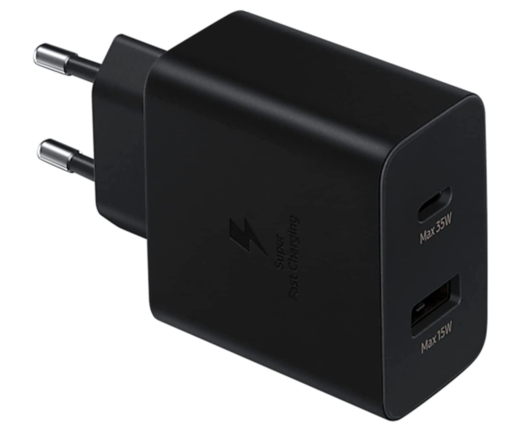 Samsung Cargador Negro Carga rápida / 35W USB-C / 15W USB-A / Sin cables