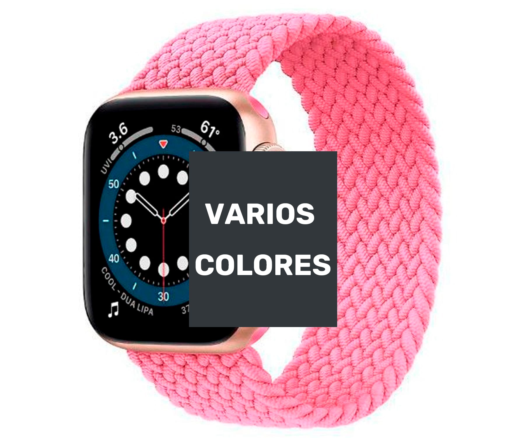 JC Correa Apple Watch 40 Tela trenzada rosa