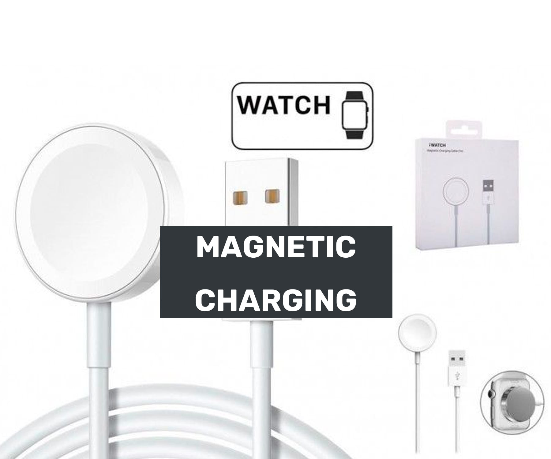 JC Magnetic Charging Cable / Cargador magnético para Apple Watch USB-A