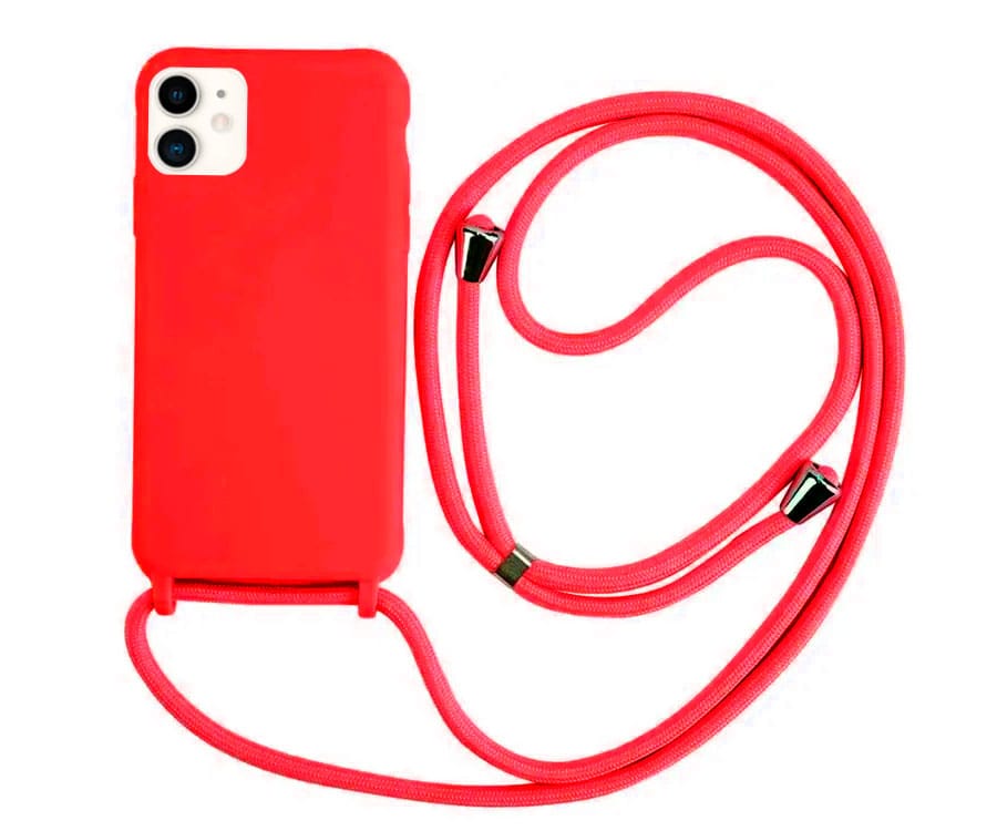 JC Funda trasera silicona con cuerda Red / Apple iPhone 11