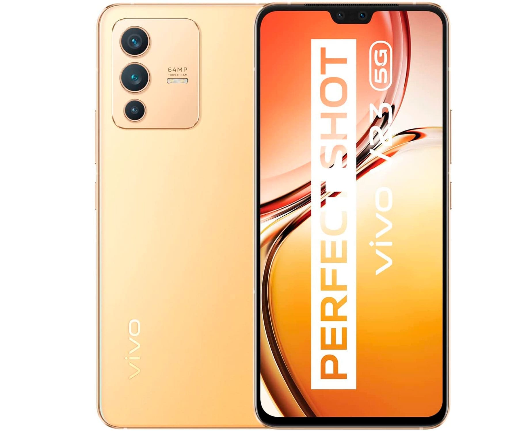 Vivo V23 5G Sunshine Gold / 12+256GB / 6.44" AMOLED Full HD+