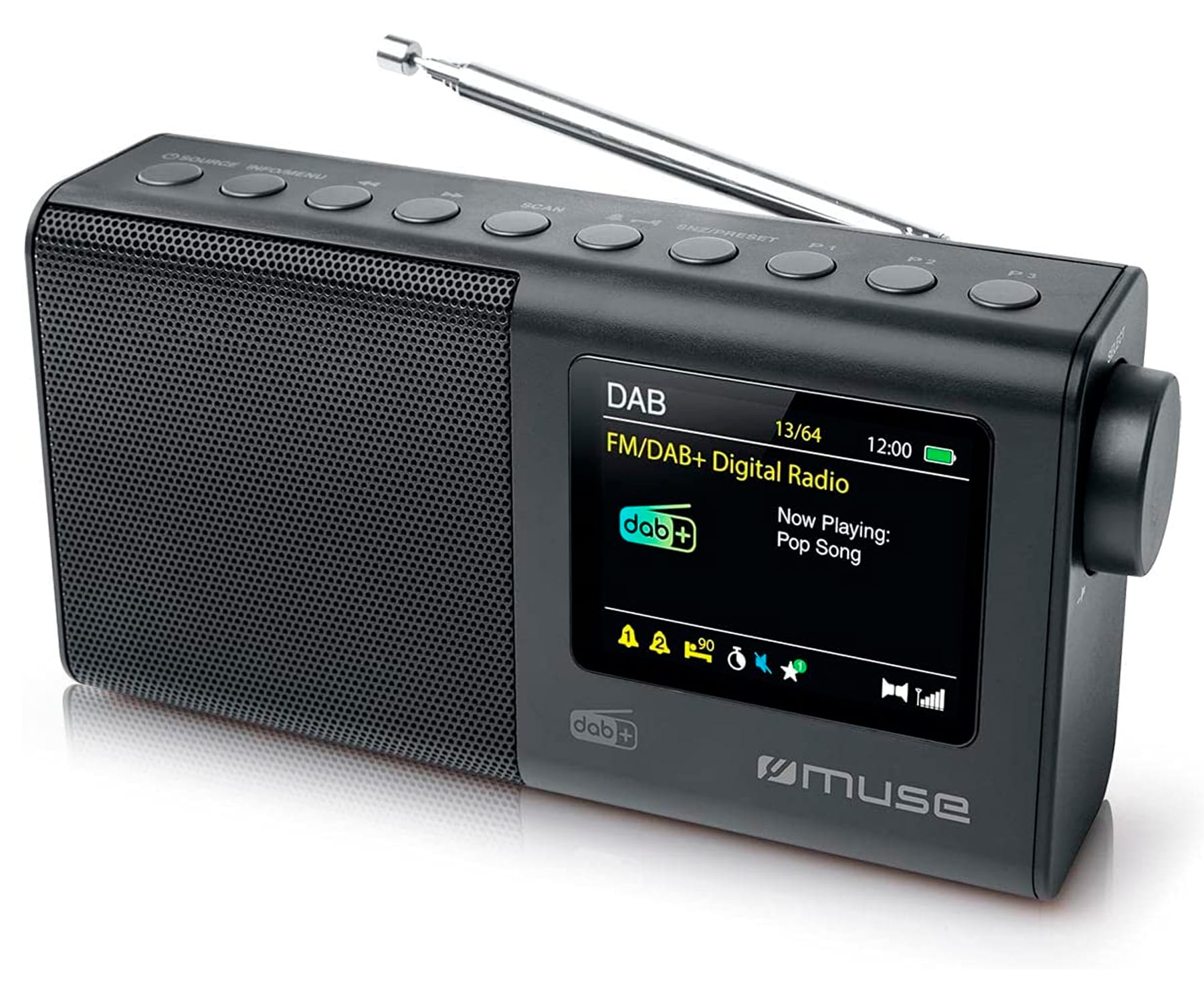 Muse M-117 DB Black / Radio despertador portátil