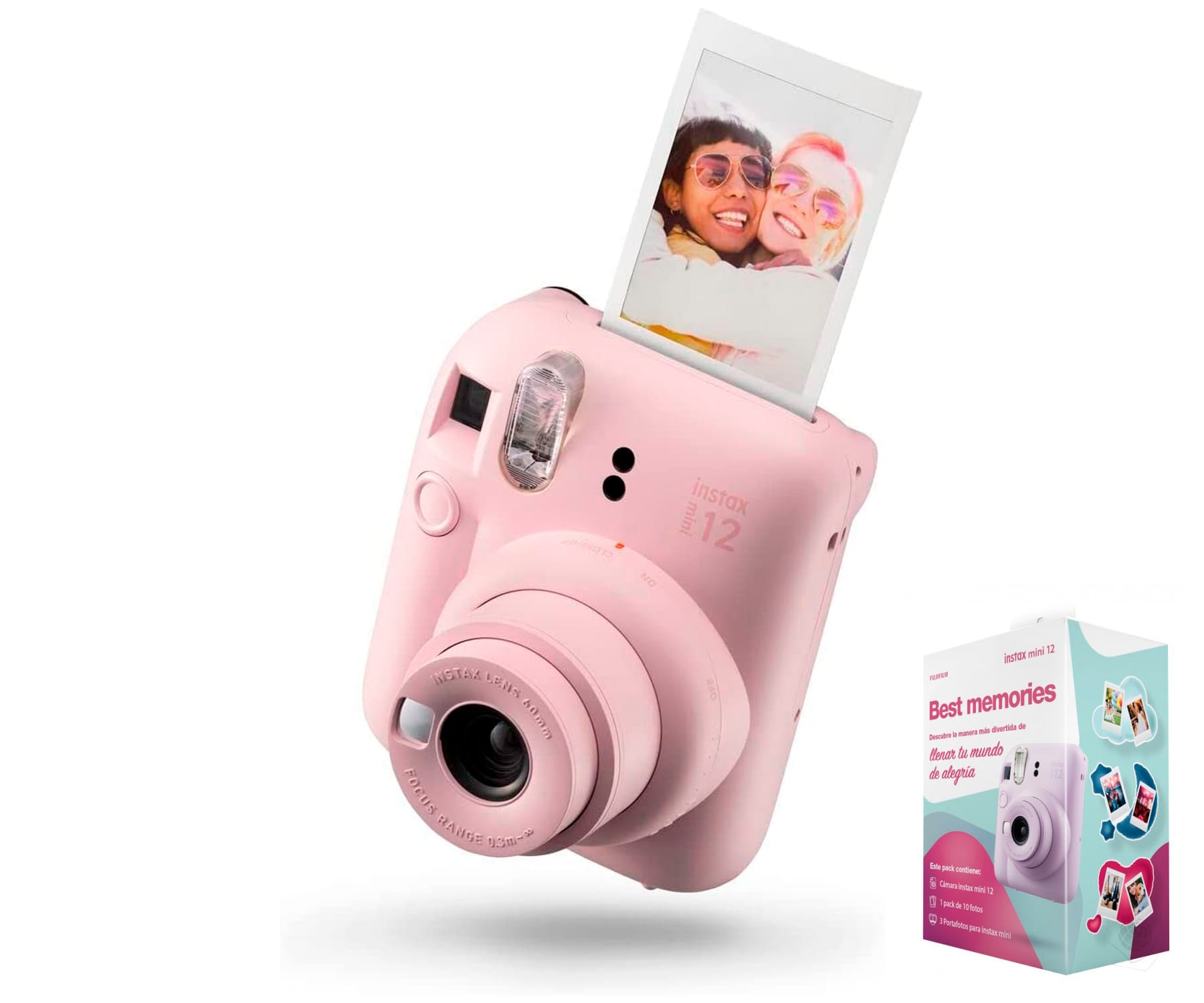 FUJIFILM Kit Best memories Instax Mini 12 Blossom Pink / Cámara instantánea
