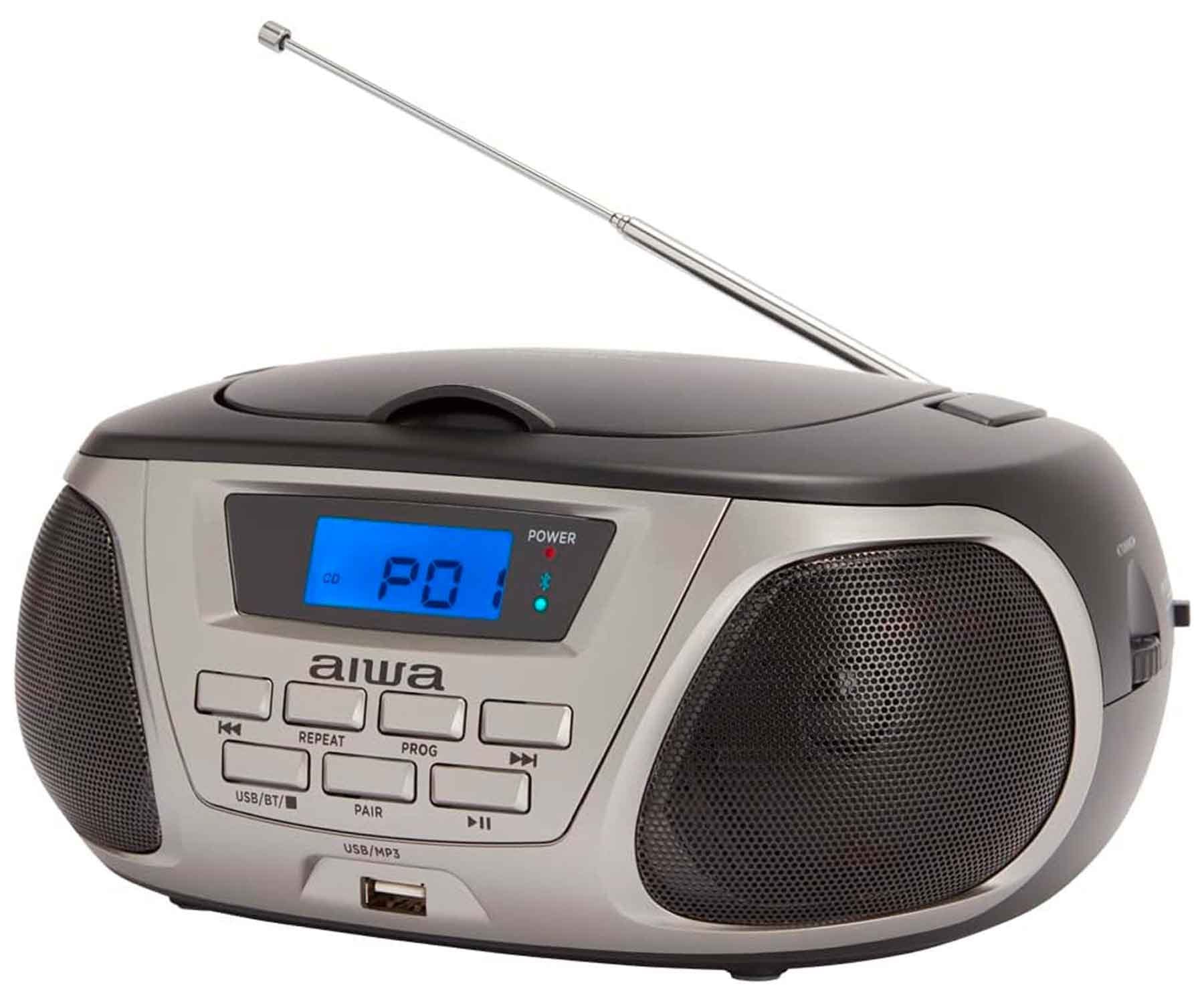 aiwa BBTU-300TN Plata y Negro / Radio CD portátil