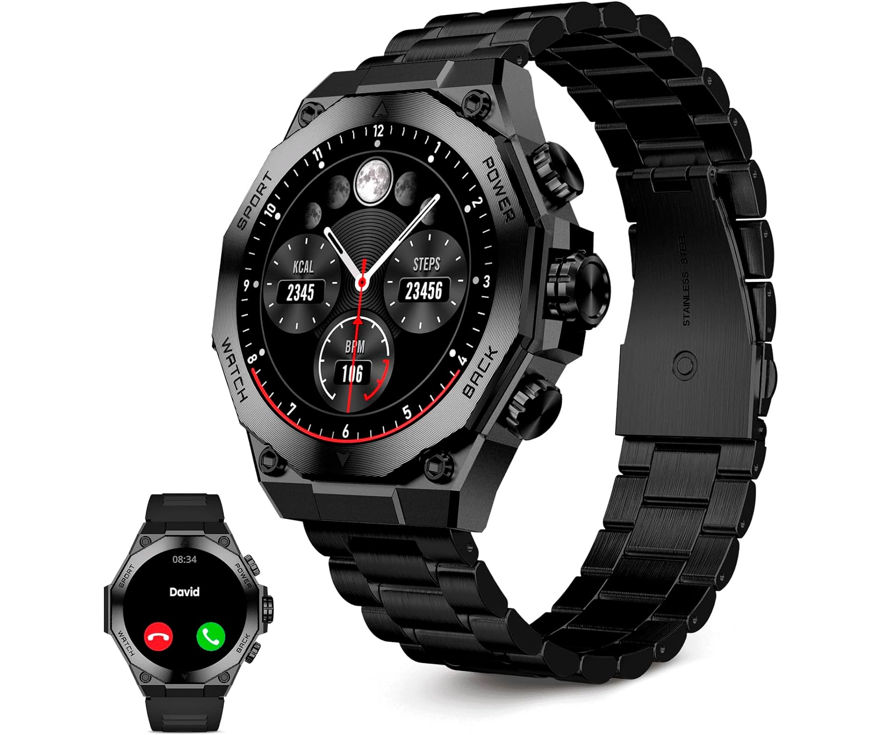 KSIX Titanium Black / Smartwatch 1.43"