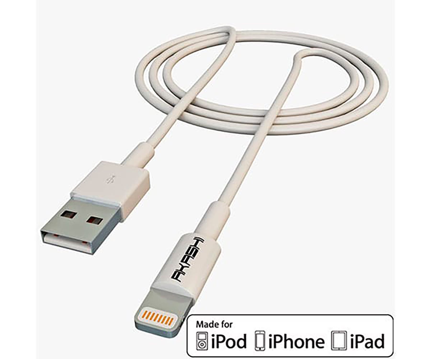 AKASHI ALTCABLEMFIW Blanco / Cable USB-A (M) a Lightning (M) 1m