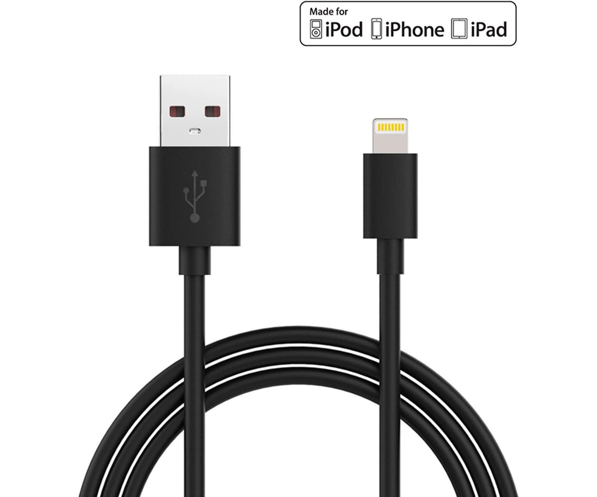 AKASHI ALTCABLEMFIB Negro / Cable USB-A (M) a Lightning (M) 1m