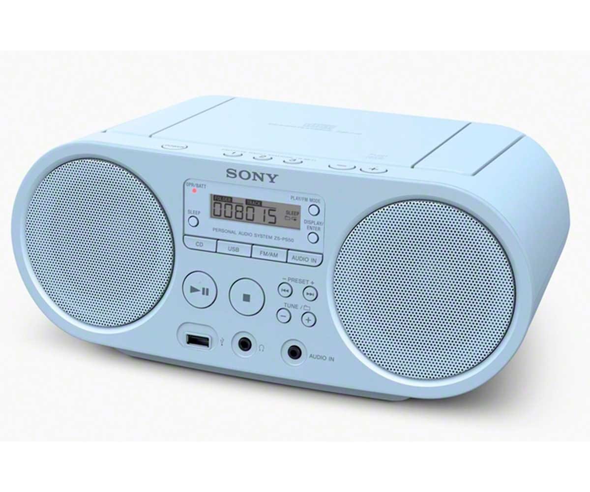 SONY ZSPS50L RADIO CD MP3 USB AZUL Z REAC.