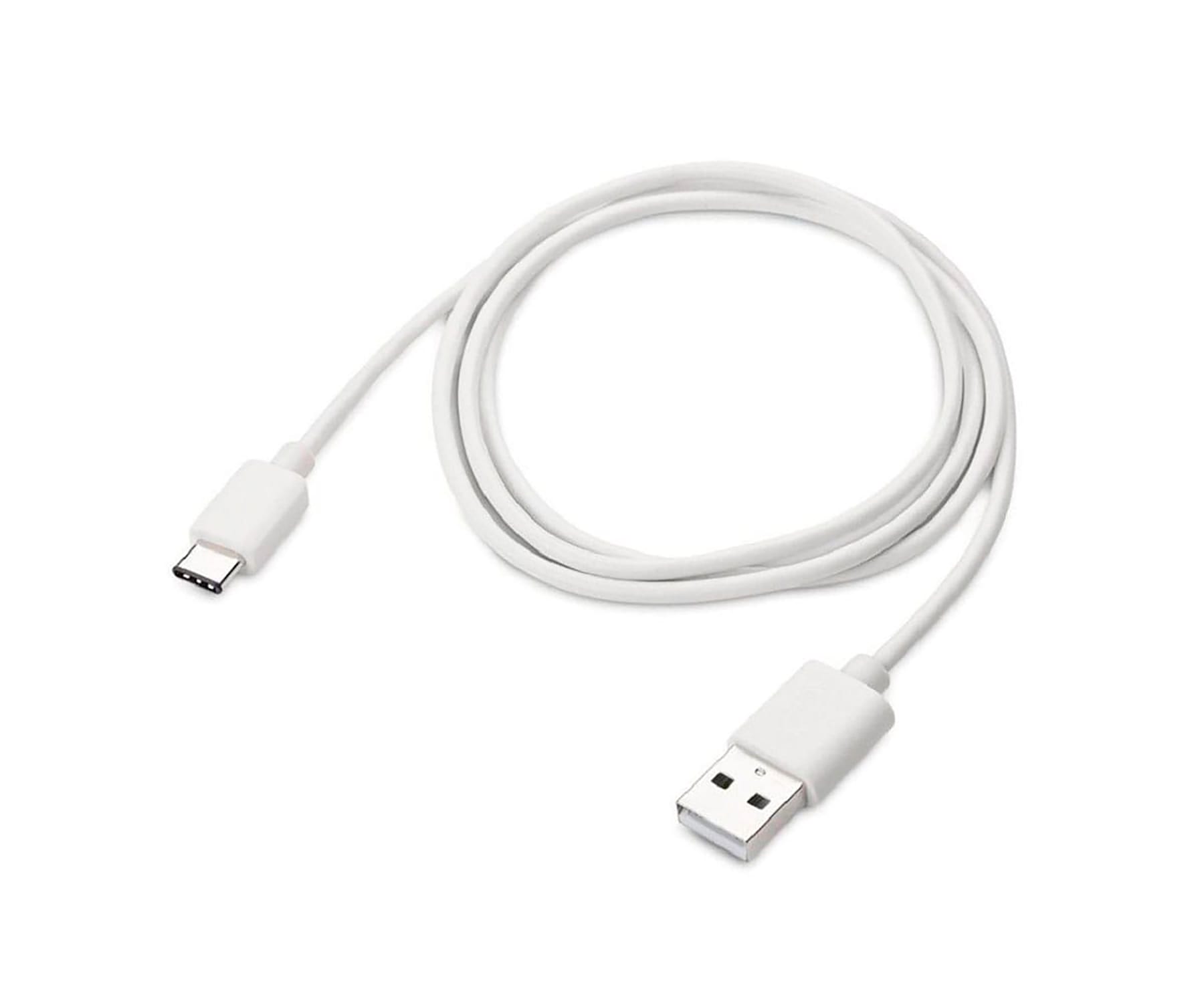 AKASHI Blanco / Cable USB-A (M) a USB-C (M) 1m